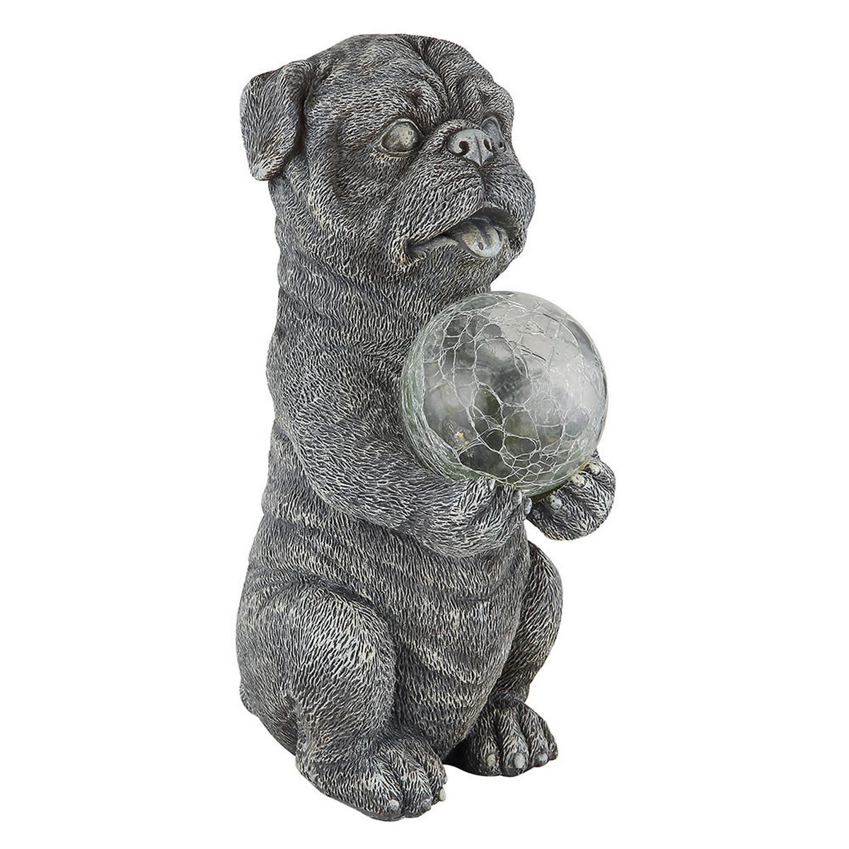 LED AUSSENLEUCHTE Hund Grau - Grau, Glas (17.5/13/29cm) - Globo Lighting