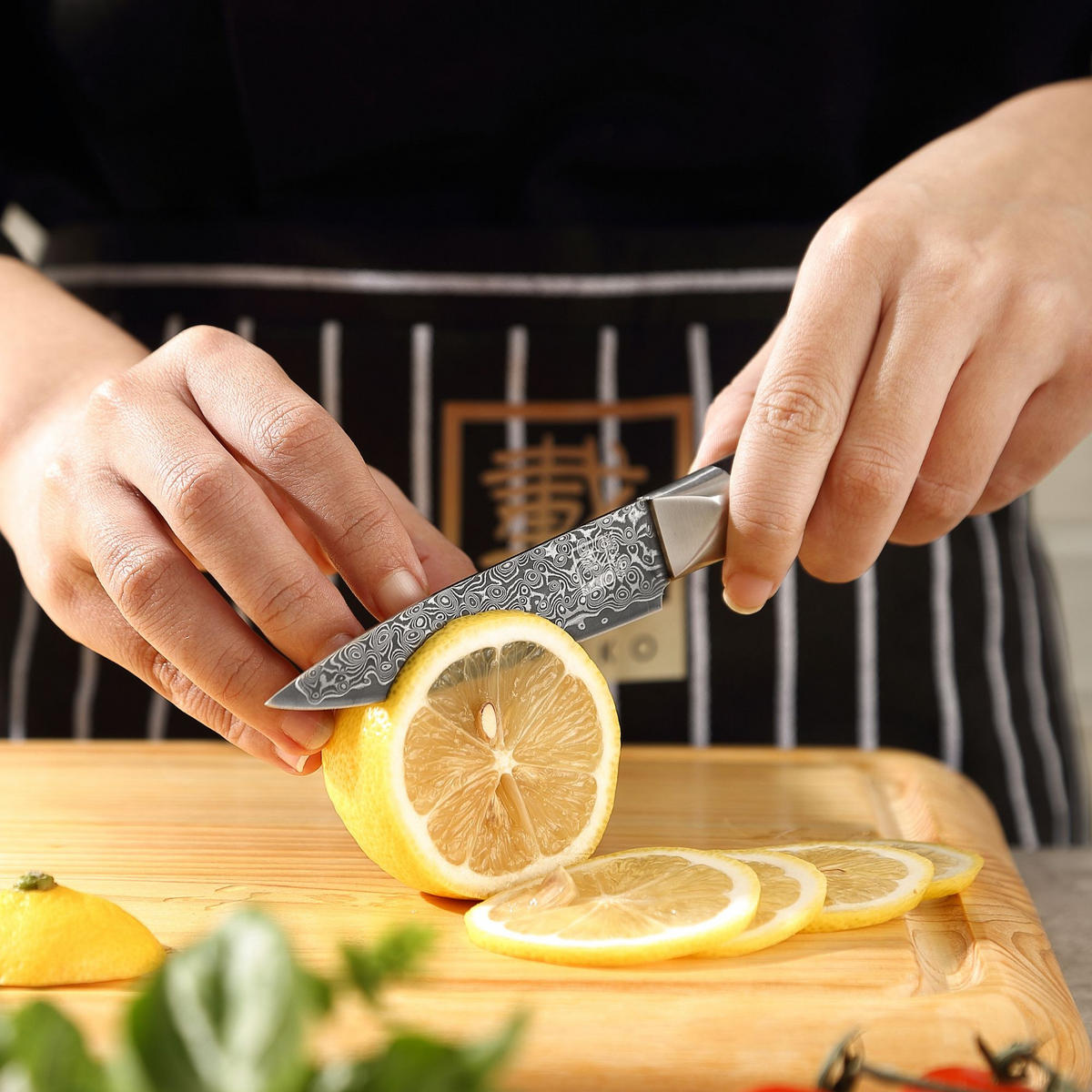 MESSER-SET 3-TEILIG 9,5–18 cm - Schwarz, Holz/Metall - Zayiko