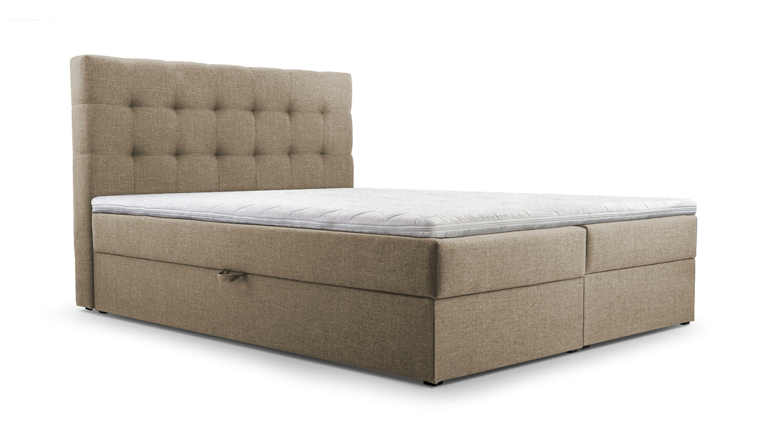 BETT - Boxspringbett 180x200 - 05 Hugo 23 - Cappuccino - Cappuccino, Holz (180/200cm) - Möblo