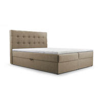 BETT - Boxspringbett 180x200 - 05 Hugo 23 - Cappuccino - Cappuccino, Holz (180/200cm) - Möblo
