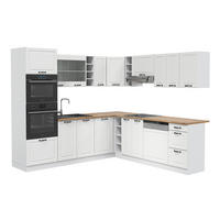 ECKKÜCHE R-Line Weiß Landhaus/Weiß 237 x 60 cm ohne AP - Creme/Weiß, Holzwerkstoff (247/81.6/46cm) - Vicco