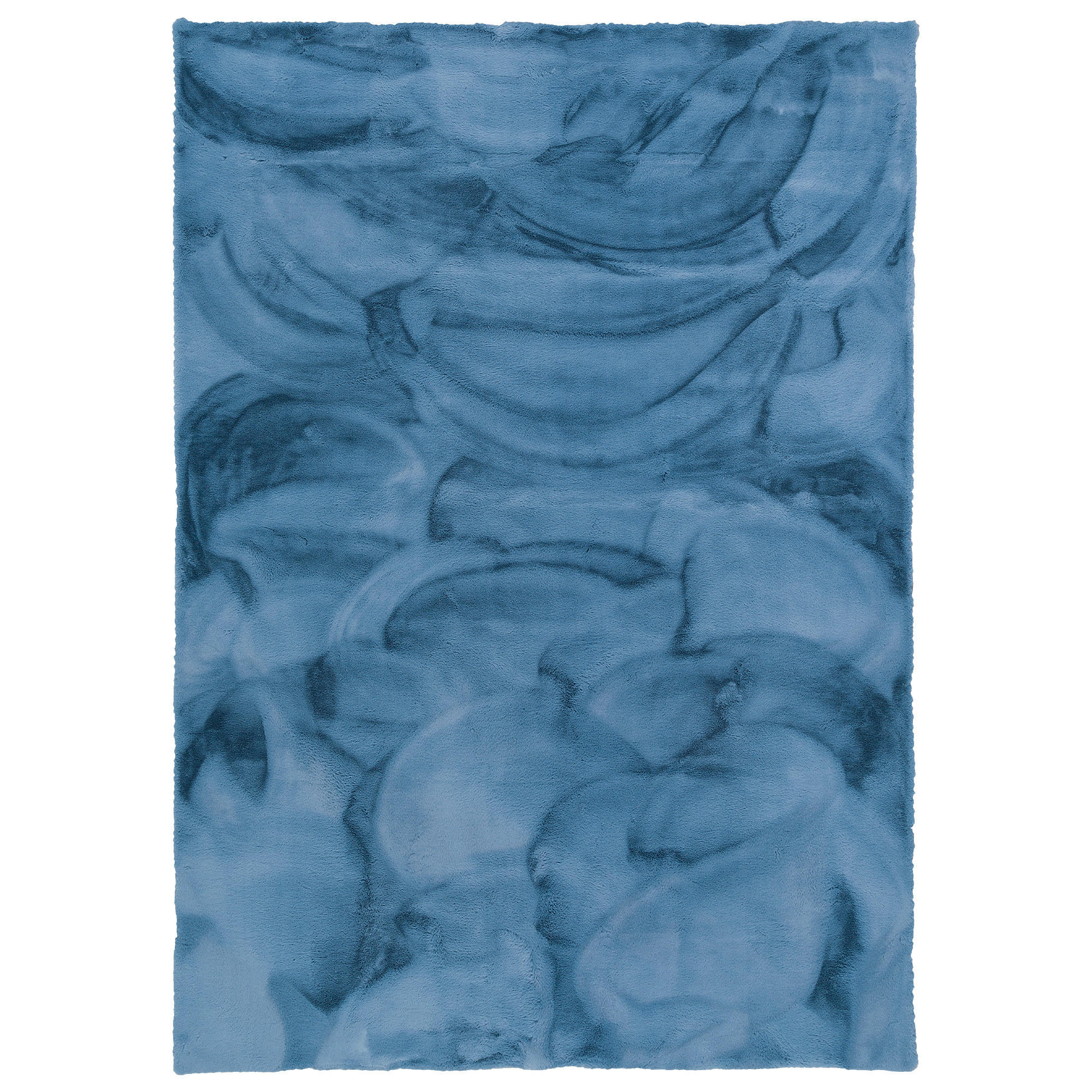FELLTEPPICH LUXUS SUPER SOFT PLUSH - Blau, Textil (90/160cm) - Pergamon