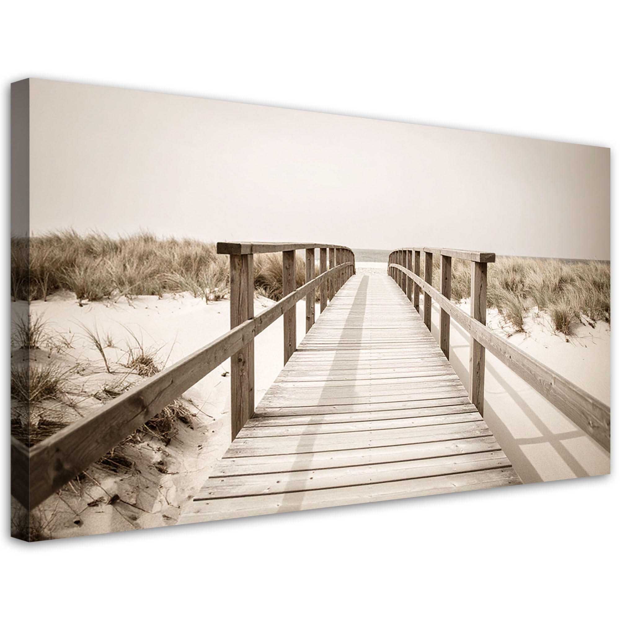 LEINWANDBILD Landschaften 80x40cm - Beige, Textil (80/40cm) - Feeby