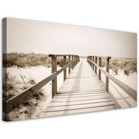 LEINWANDBILD Landschaften 80x40cm - Beige, Textil (80/40cm) - Feeby