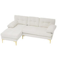 ECKSOFA DE-34003 wechselbare Liegefunktion Beige - Beige, Holz (130/187.5cm) - ComfortXL
