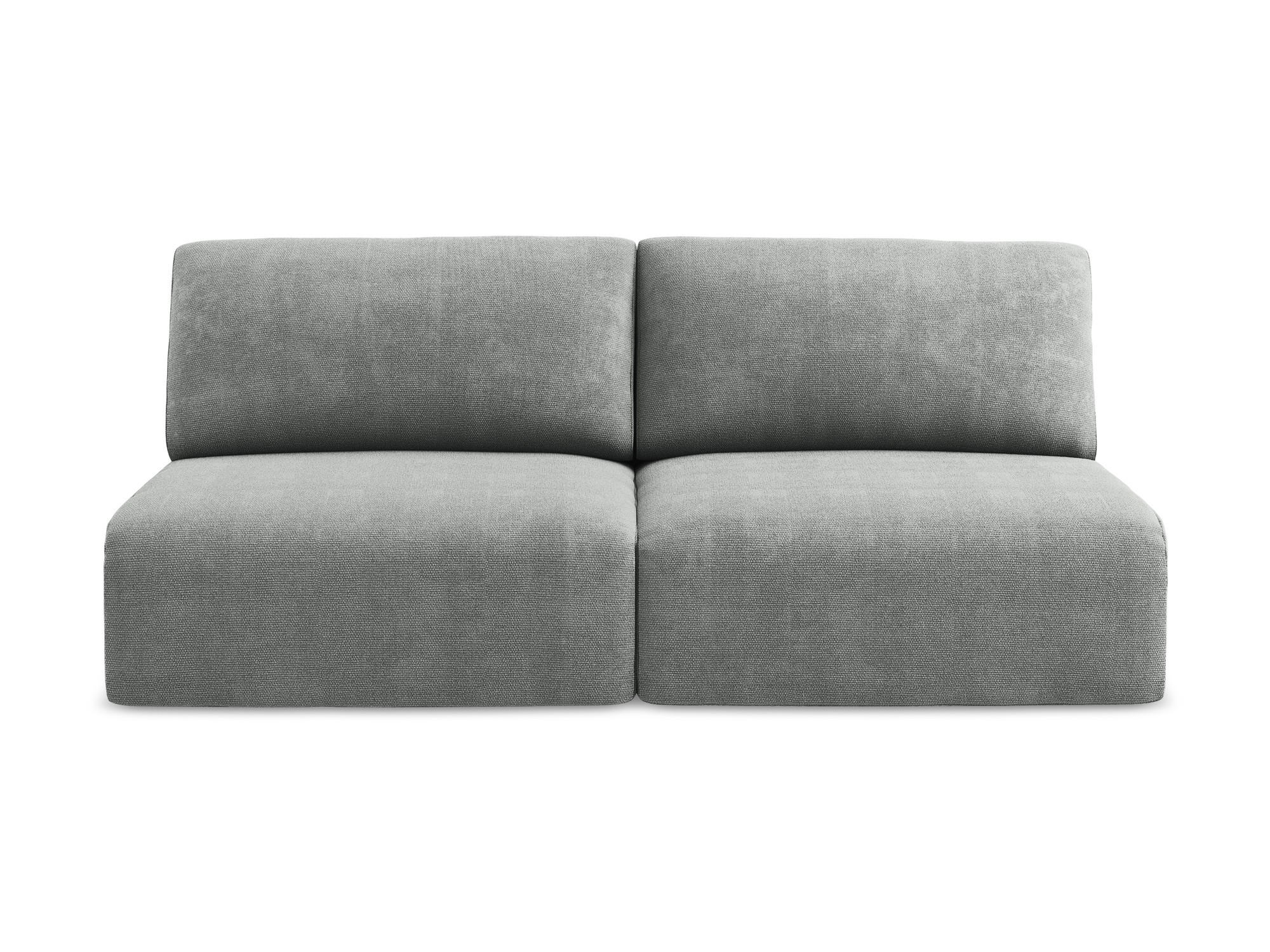 3-SITZER SOFA mit Schlaffunktion Chenille Stoff Grau - Blau/Schwarz, Kunststoff/Textil (216/79/102cm) - Makamii