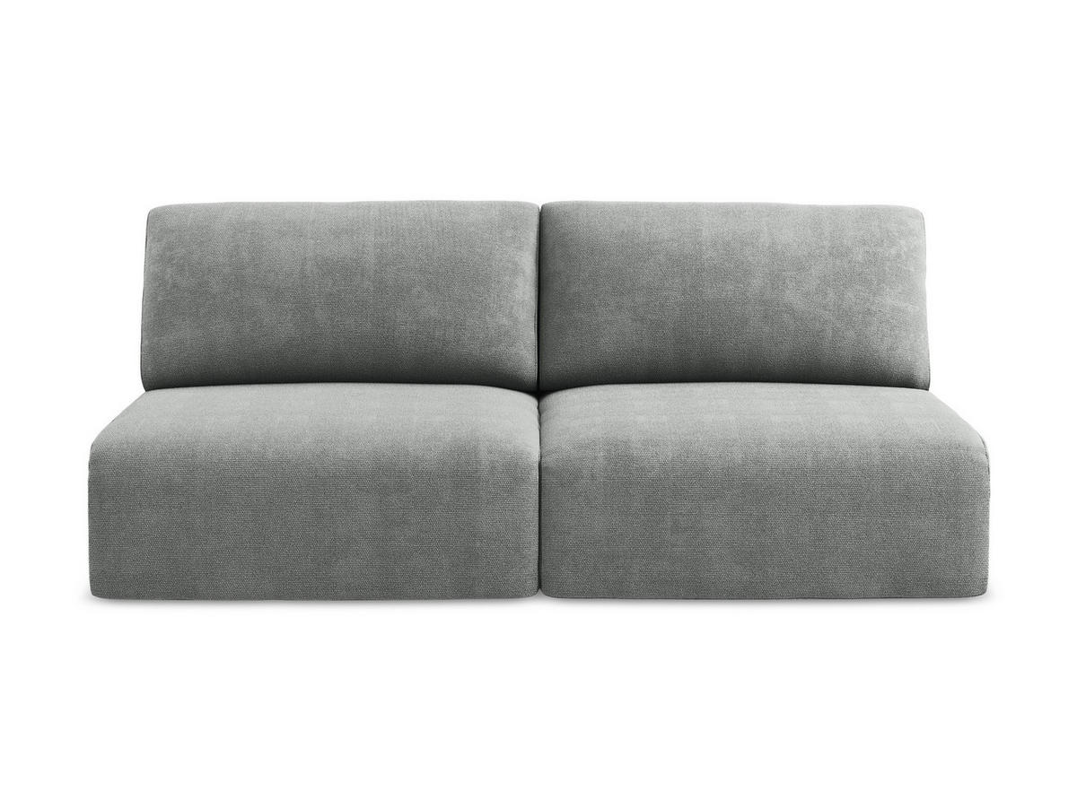3-SITZER SOFA mit Schlaffunktion Chenille Stoff Grau - Blau/Schwarz, Kunststoff/Textil (216/79/102cm) - Makamii