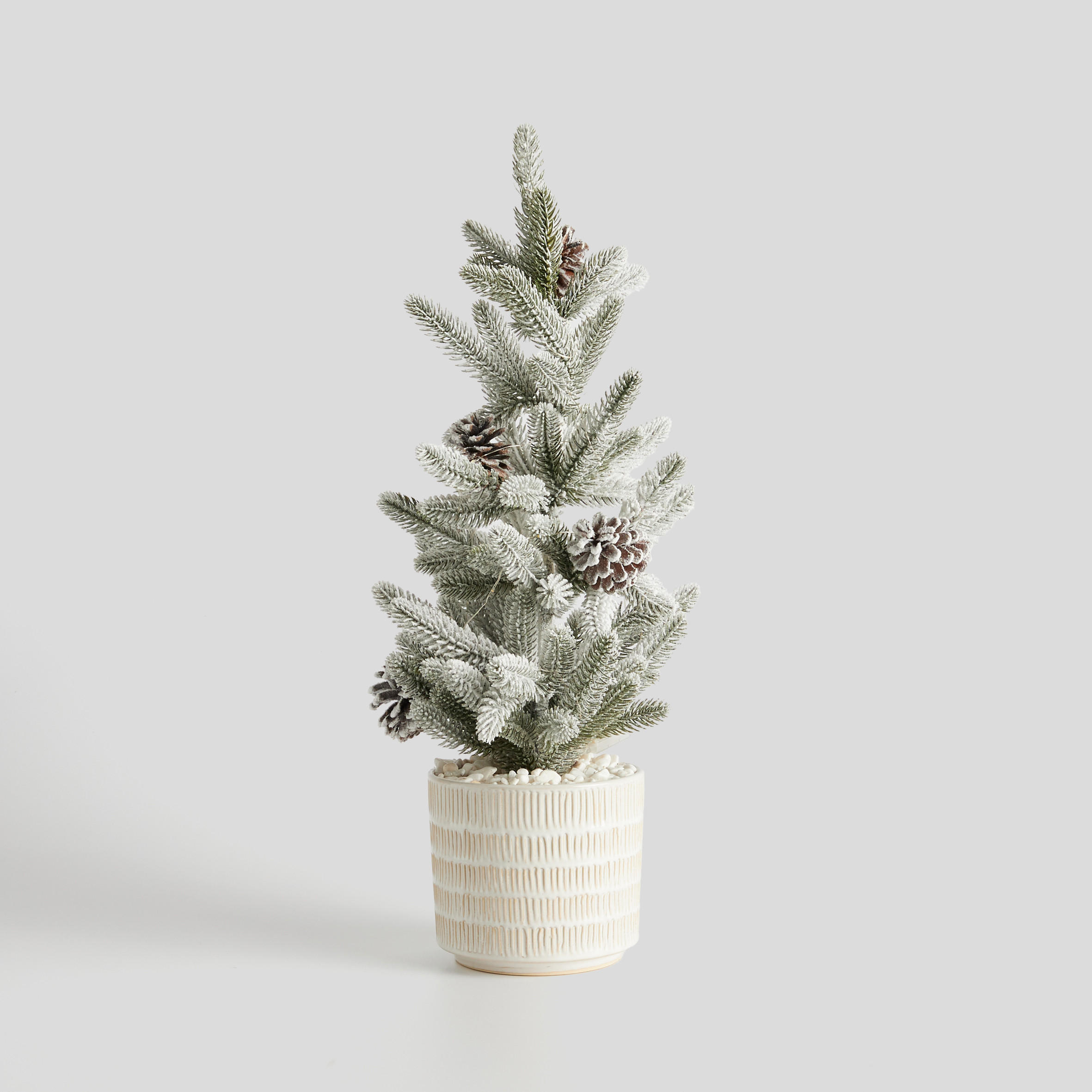 KUNSTPFLANZE LED Weihnachten Sverkos, 63x24x24cm - Hellgrün, Kunststoff (24/63/24cm) - home&you