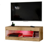 HÄNGEBOARD TV TIVOLI RTV2+RGB Offener Raum Wotan + Wotan - Eiche Wotan, Glas/Holzwerkstoff (100/36/35cm) - Komodee