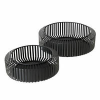 METALLSCHALEN Viki Ø 24-30 cm, 2er-Set - Schwarz, Metall (30cm) - Boltze Home