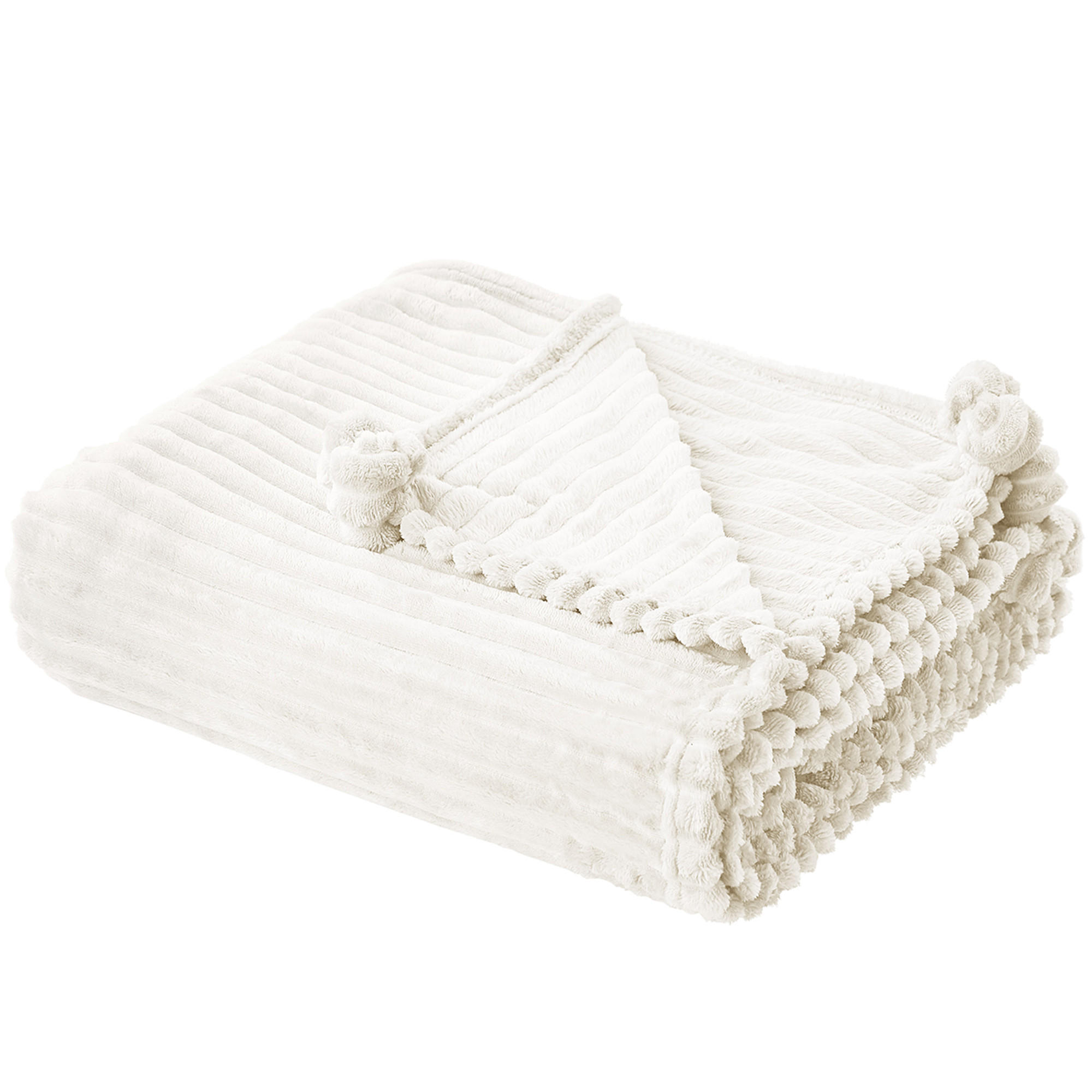DECKE Creme Kaweri 150/200 cm - Creme, Textil (150/200cm) - Beliani