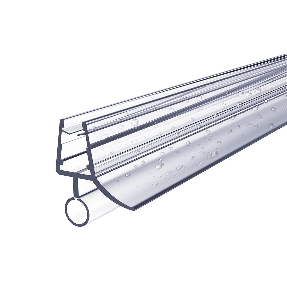 DUSCHDICHTUNG 80 cm für Duschtüren 7–8 mm transparent zuschneidbar - Transparent, Kunststoff (80/2.2cm) - S'AFIELINA