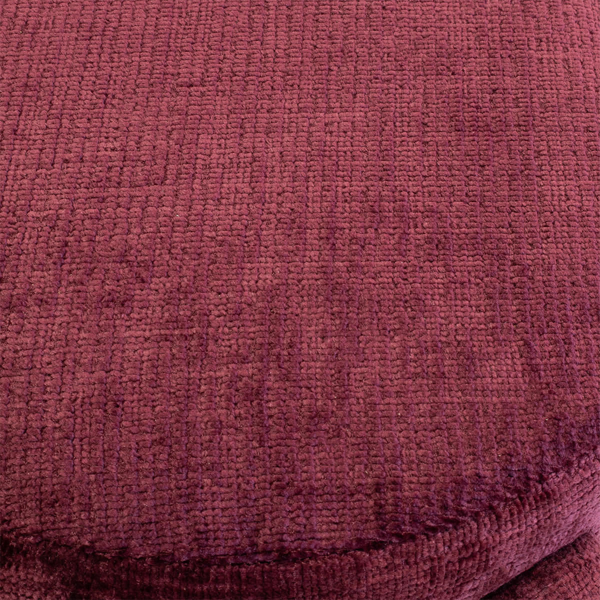 POUF aus Stoff 44x44x42cm, burgundy - Rotbraun, Holz (44/42/44cm) - Giga Meubel