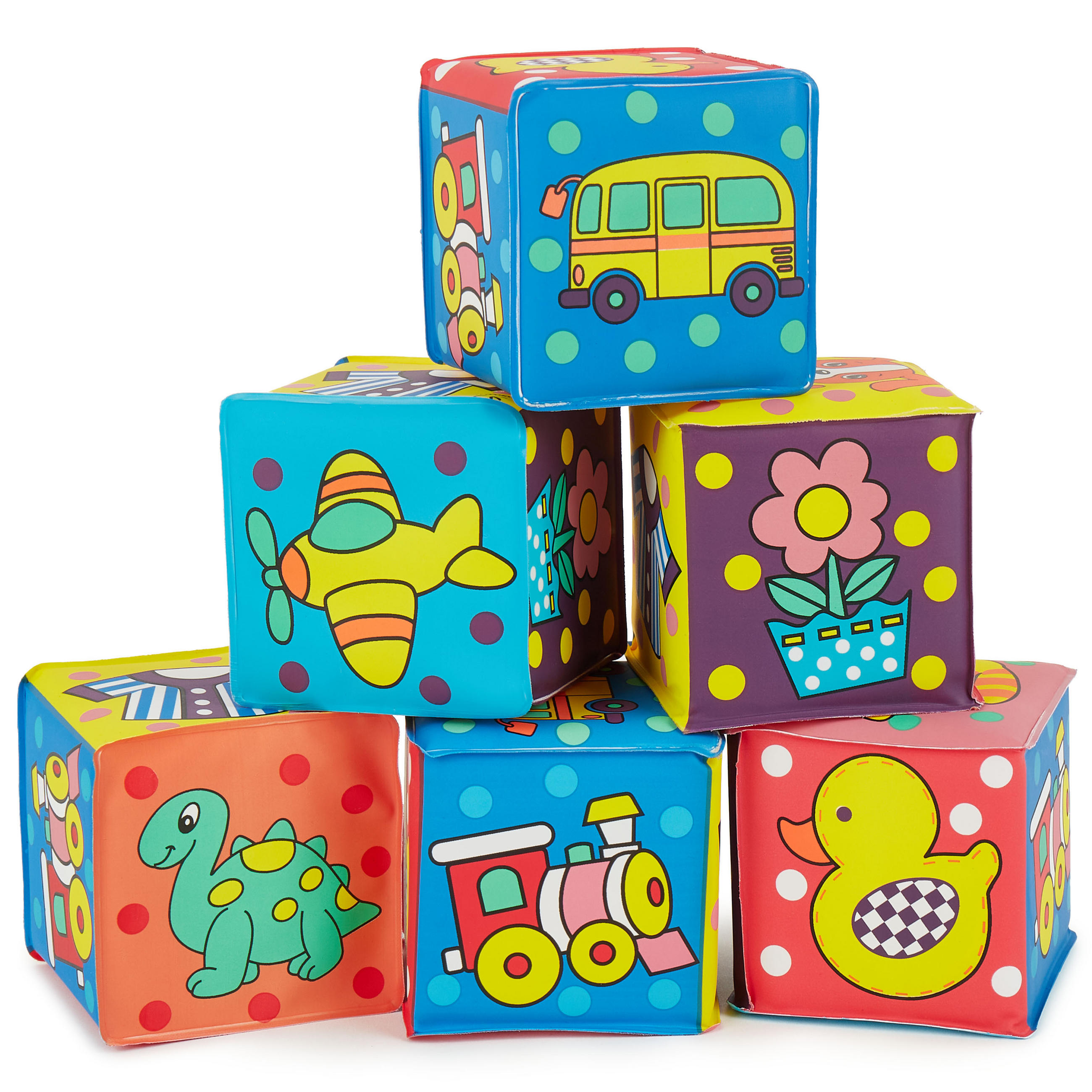BABY-WÜRFEL set 6 Teilig - ab 6 Monate - Multicolor, Kunststoff (15/22cm) - Bieco Spielwaren
