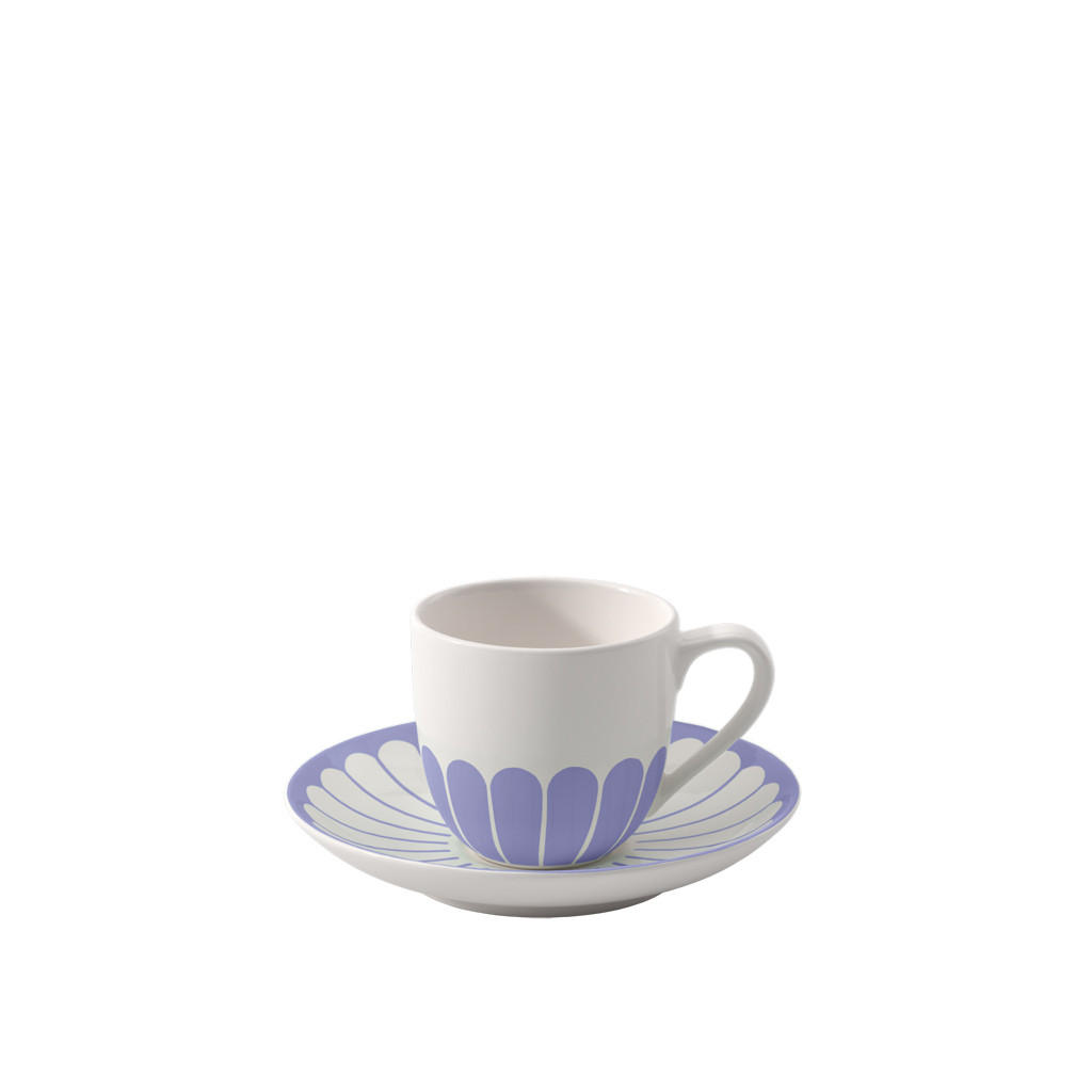 ESPRESSOTASSE MIT UNTERTASSE Fleur Couleur Bleu 70 ml - Blau, Keramik (11.7/8/11.7cm) - Villeroy & Boch