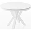 ESSTISCH Clara Weiß runder ausziehbarer, Weiß 120-200/120/76 cm - Weiß, Holzwerkstoff/Metall (120/120/76cm) - WFL GROUP
