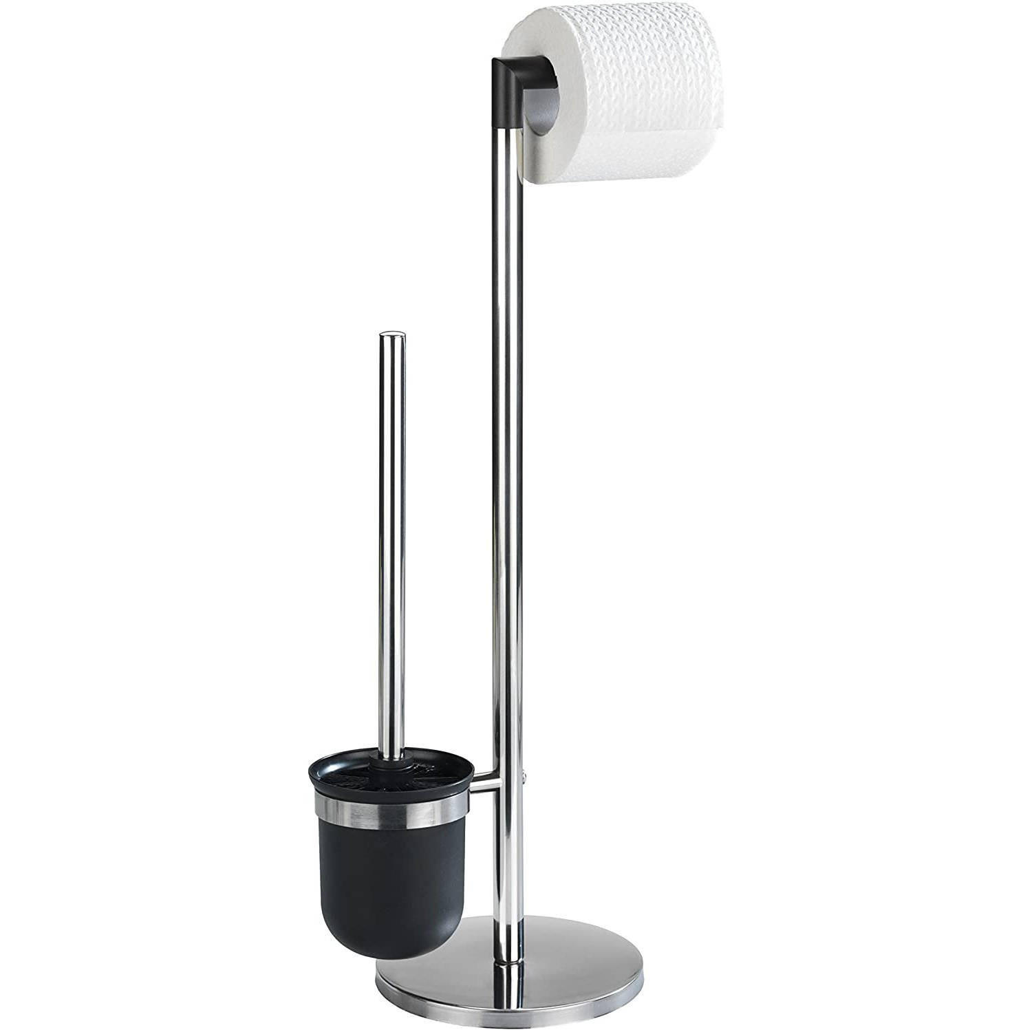 Wenko Stand-Wc-Garnitur Silber 26x57x17 cm