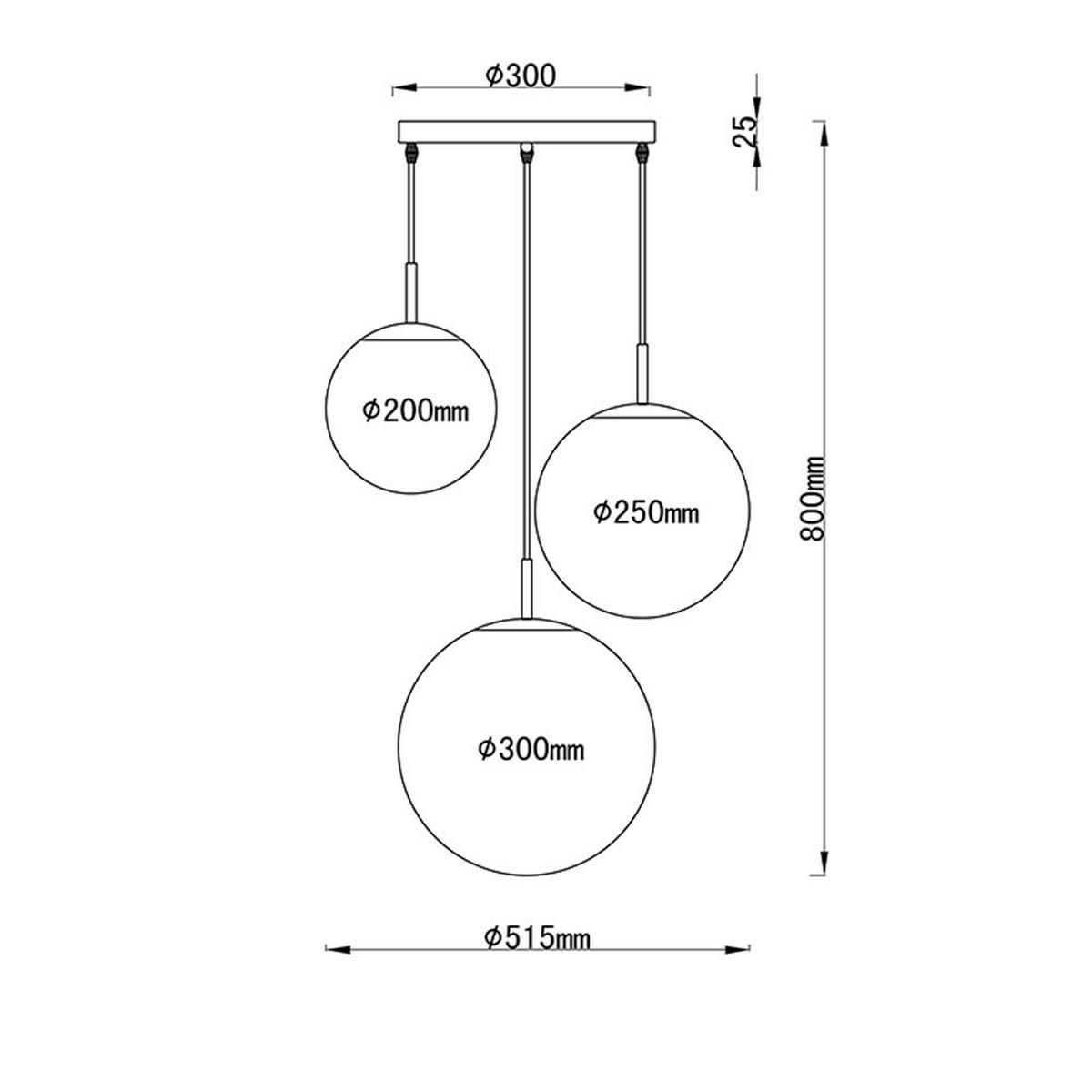LED HÄNGELEUCHTE JOEL Weiß - Weiß, Glas (51.5/51.5/80cm) - Globo Lighting