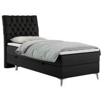 BOXBETT MILEN 90/200 Schwarz Kunstleder - H4 - Links Seite - Schwarz, Holz/Textil (90/200cm) - MKS