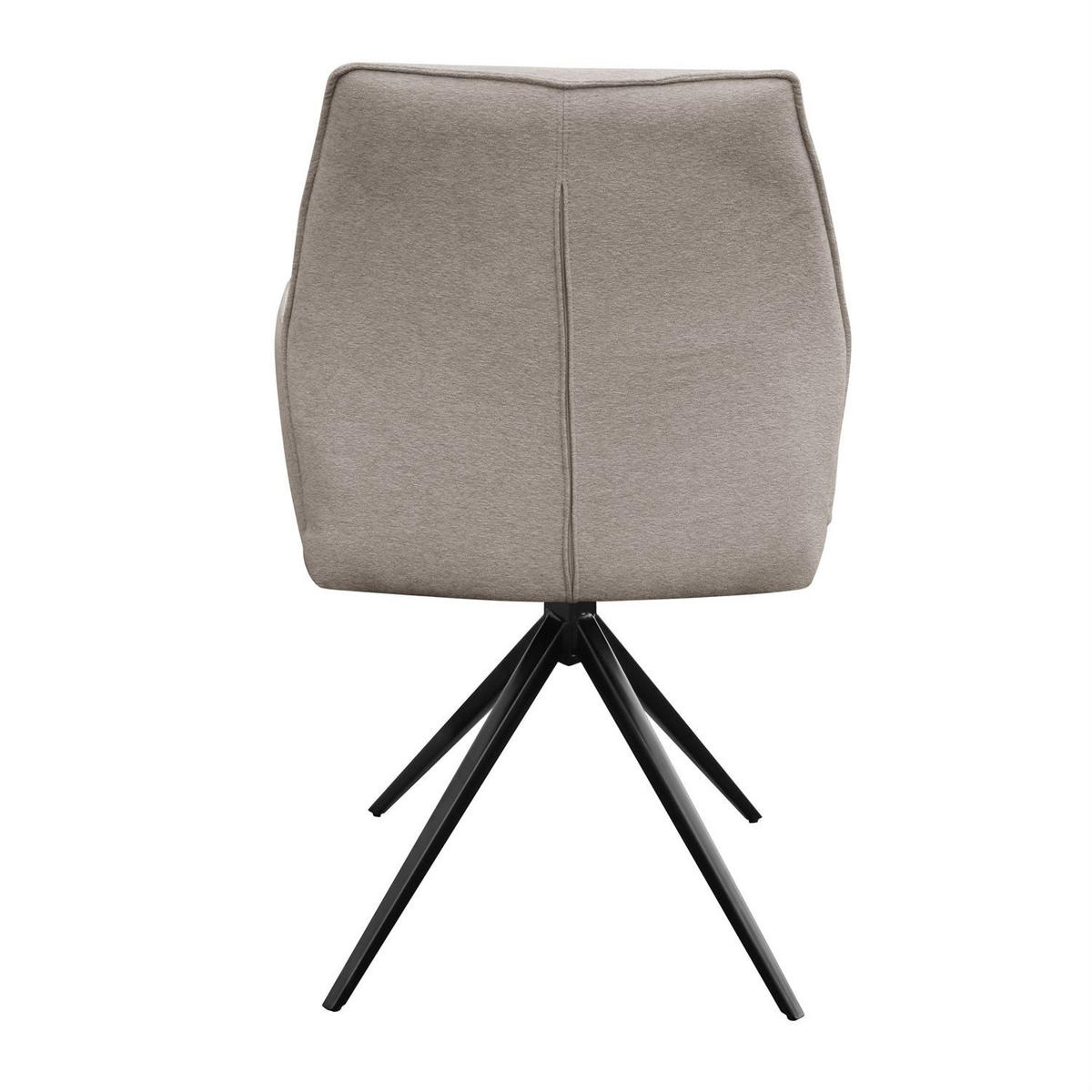 ARMLEHNENSTUHL OPHELIA mit Drehfunktion und Polsterung - Beige/Schwarz, Textil (60/87/64cm) - Lookway