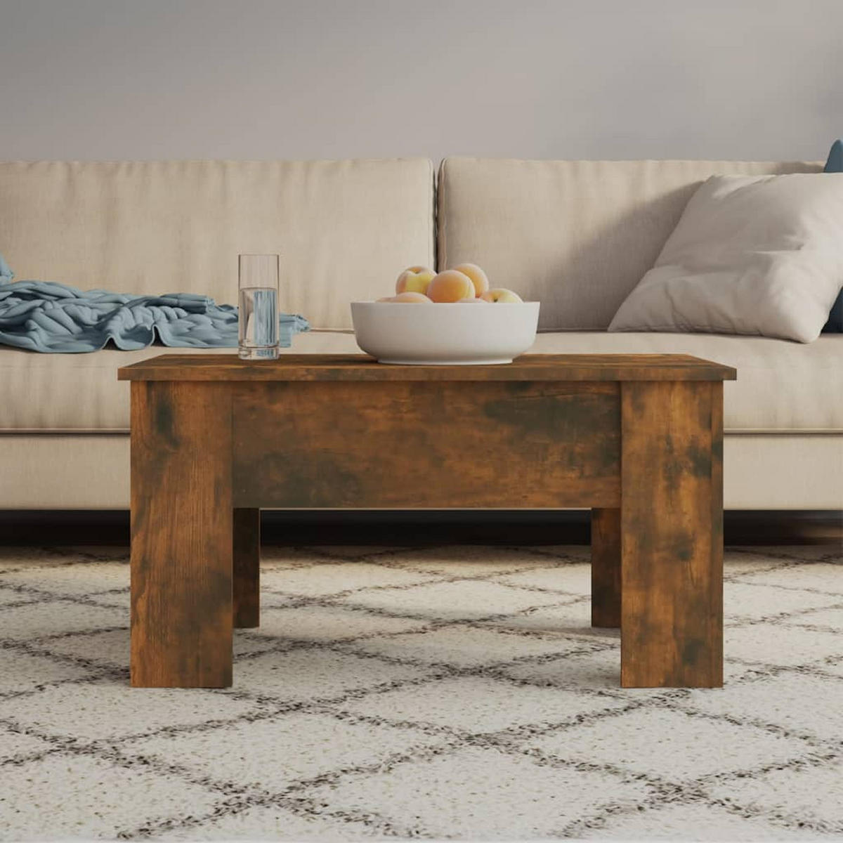 COUCHTISCH Räuchereiche 79x49x41 cm Holzwerkstoff - Braun, Holzwerkstoff (79/49/41cm) - furnicato