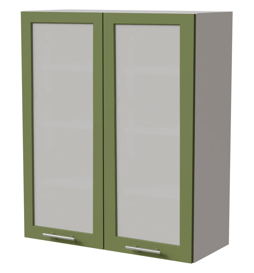 HÄNGESCHRANK Brerra W4S/80 Weiß / RAL 6025 farngrün Matt 80 / 32,5 / 96cm - Weiß/Grün, Holz/Holzwerkstoff (80/96/32.5cm) - Feldmann-Wohnen
