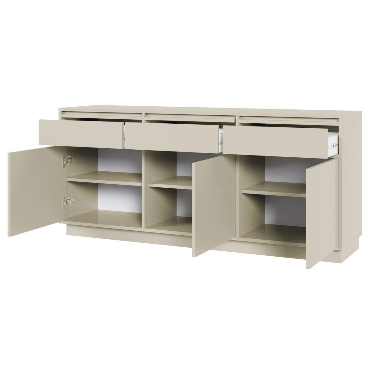 SIDEBOARD Evo Greige 154 cm - Kaschmir, Holzwerkstoff (154/68.6/39cm) - Selsey