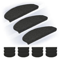 15XSTUFENMATTEN - Anthrazit, Kunststoff (24/65/4cm) - Relaxdays