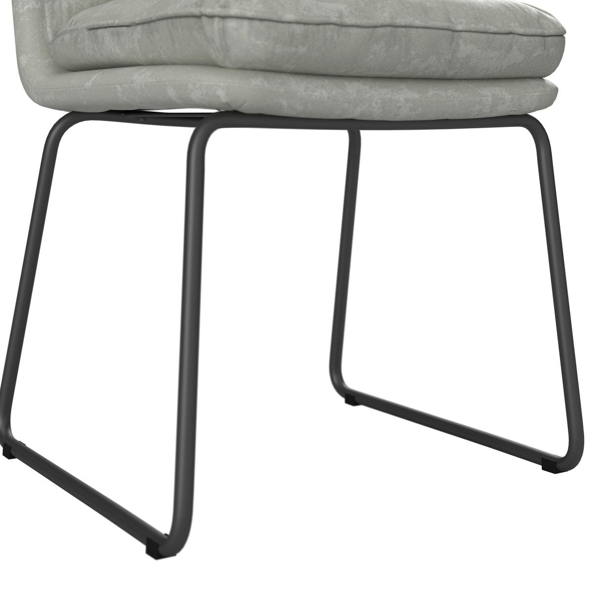 STUHL Kona Hellgrau Webstoff Gepolstert - Hellgrau, Holz (51/90/62cm) - Bessagi Home