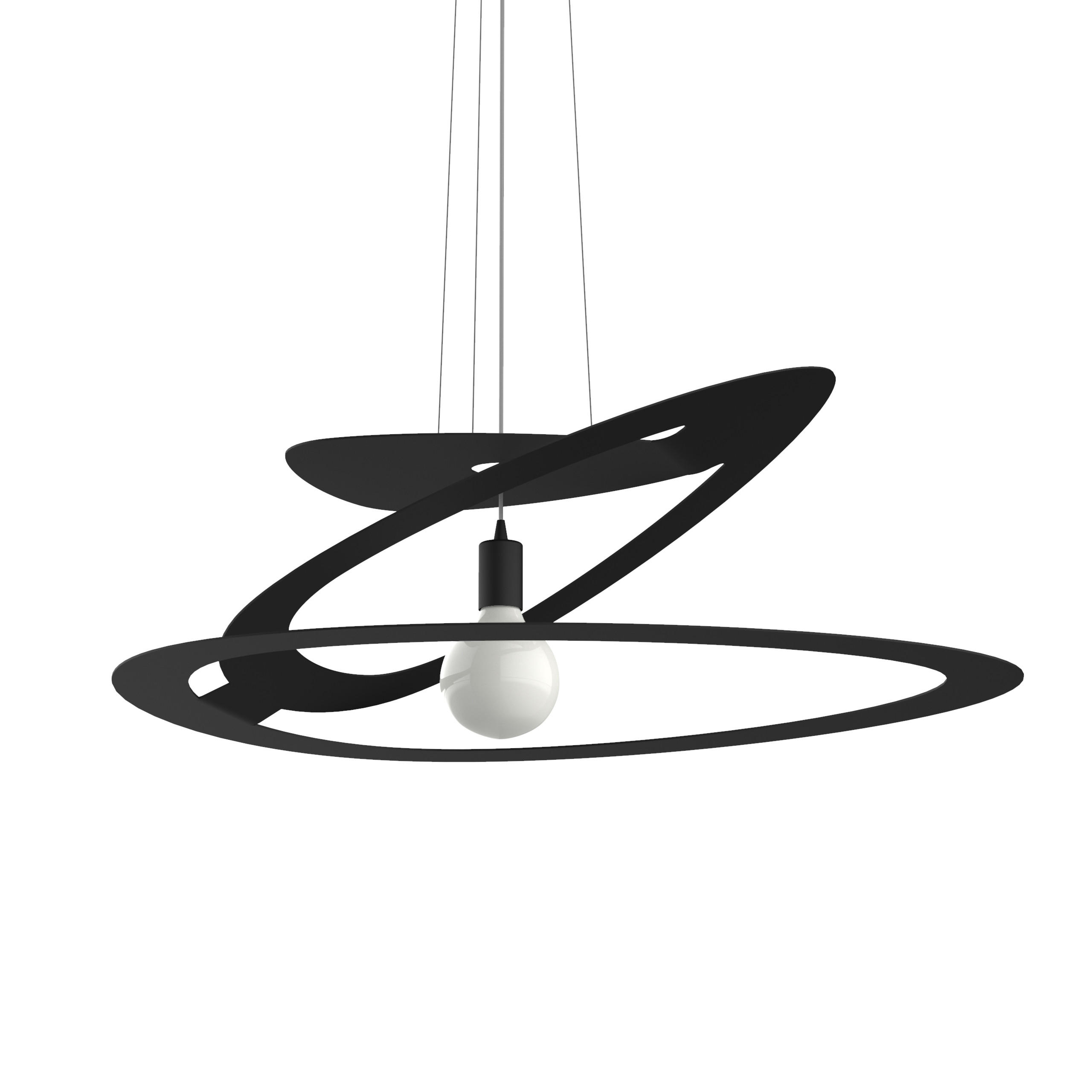 Lumicom Hängeleuchte Schwarz 80x28x68 cm