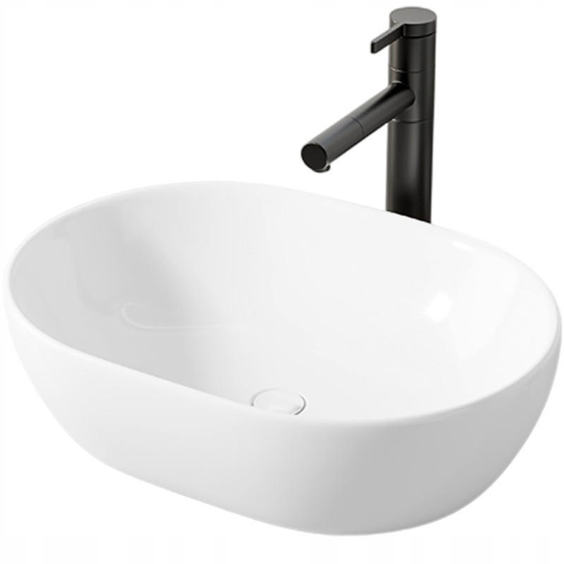 Rebiko Aufsatzwaschbecken Weiß 35x14x49 cm