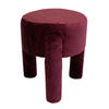 POUF aus Stoff 44x44x42cm, burgundy - Rotbraun, Holz (44/42/44cm) - Giga Meubel