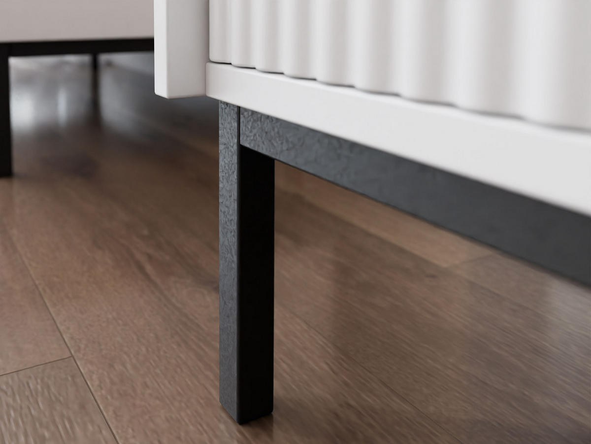 TV-ELEMENT Ozmi 2K1SZ - Kaschmir/Schwarz, Holzwerkstoff/Metall (174/55/40cm) - MIRJAN24