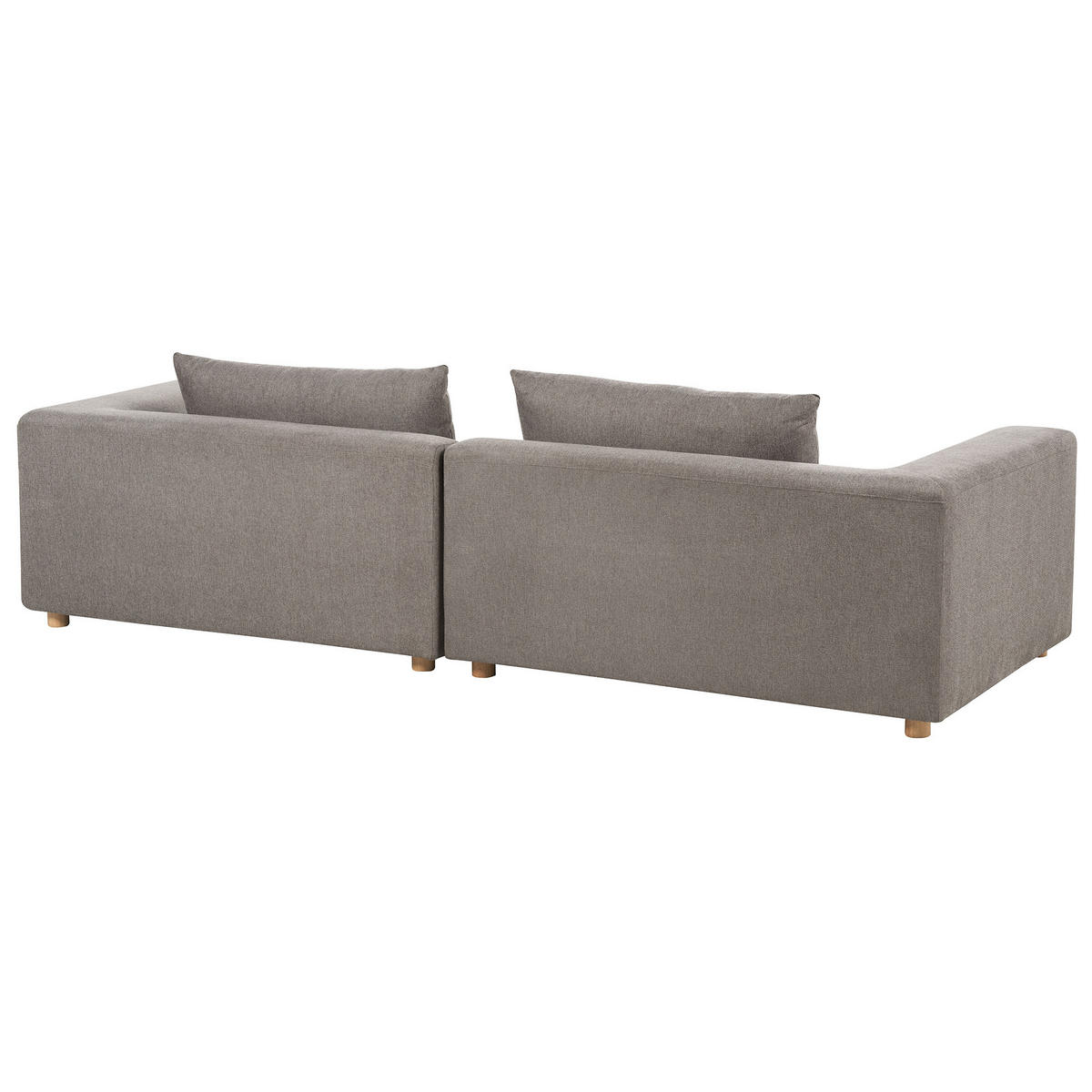 3-SITZER-SOFA braun mit Kissen Lermon - Braun, Textil (260/59/100cm) - Beliani