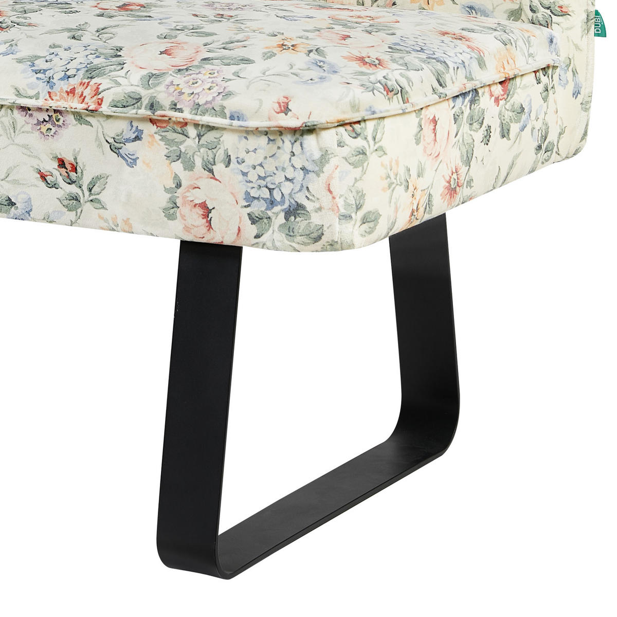 SITZBANK EMILIA - Creme/Naturfarben, Metall (156/88/65cm) - DUBI Möbel