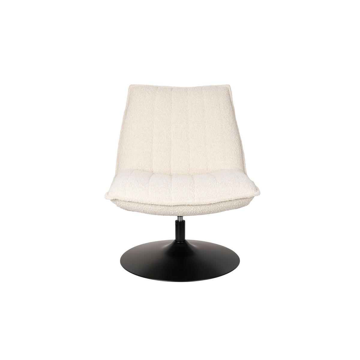 SESSEL Jax Bouclé Weiß - Creme/Weiß, Textil (68/85/79cm) - Housecraft Living