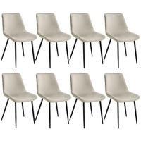 STUHL 8er Set Monroe 48 x 59 x 82 5 cm creme - Creme, Kunststoff (48/82.5/59cm) - tectake