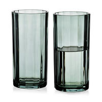 GLÄSER Elise Stripes 4er Set Grün 360ml 7x7xh15 cm Glas - Grün, Glas - Mondex