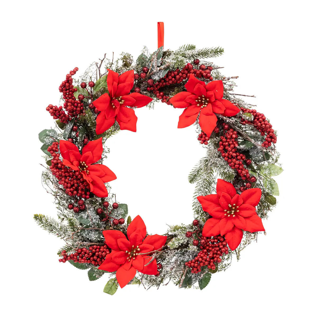 Atmosphera Createur d´interieur Weihnachtskranz Rot 8x50x50 cm