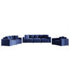 SOFASET Megan 3-2-1 In Salvador - Dunkelblau, Holzwerkstoff/Textil (327/75/98cm) - Fun Möbel
