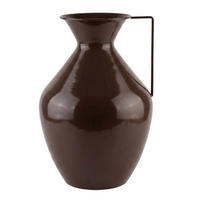 VÁZA Roger, kov, čokoládová - hnědá, kov (37cm) - Mondex