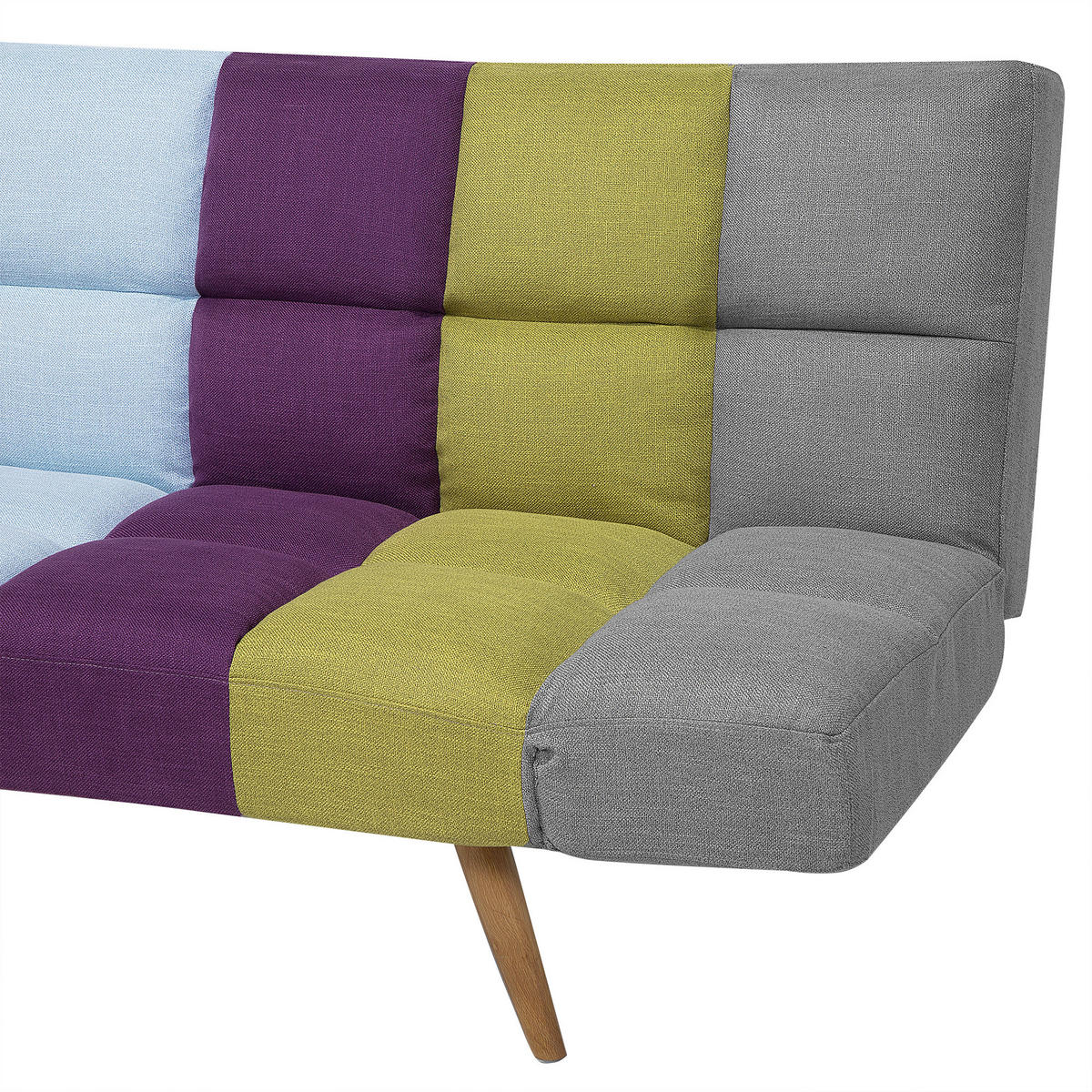 3-SITZER-SCHLAFSOFA Polsterbezug Bunt Ingaro - Hellblau, Textil (182/86/79cm) - Beliani