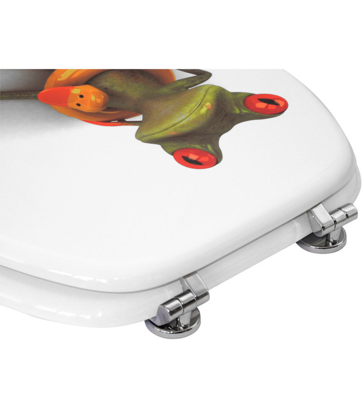 WC-SITZ Froggy - Grün, Holzwerkstoff (38/6/47cm) - Sanilo