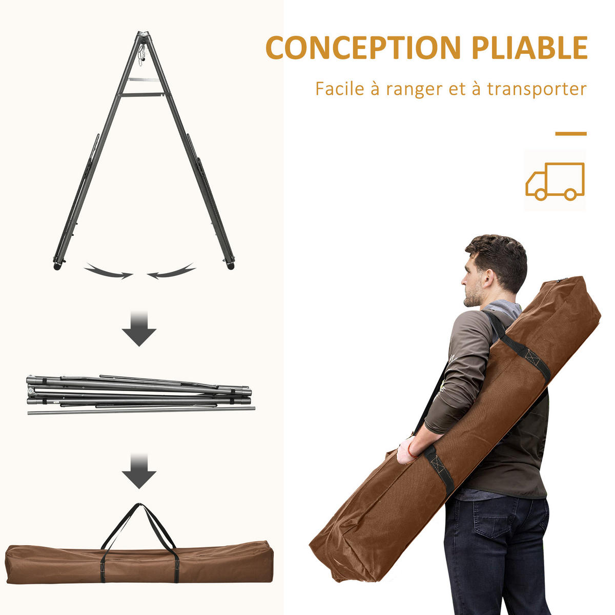 HÄNGEMATTE DE-13578 2-in-1 mit Wäscheständerfunktion Mehrfarbig - Multicolor, Metall (100/94/270cm) - ComfortXL