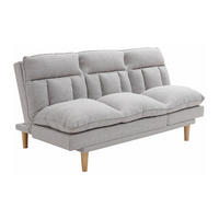 3-SITZER-SCHLAFSOFA Clic-Clac - Stoff - Hellgrau - PALOBU - Hellgrau, Textil (174/92/102cm) - Vente-Unique