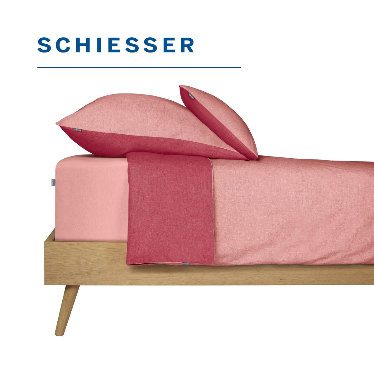 SPANNBETTLAKEN Jessi 100% Baumwolle 150x200 cm Rosa - Rosa, Textil (150/200cm) - SCHIESSER