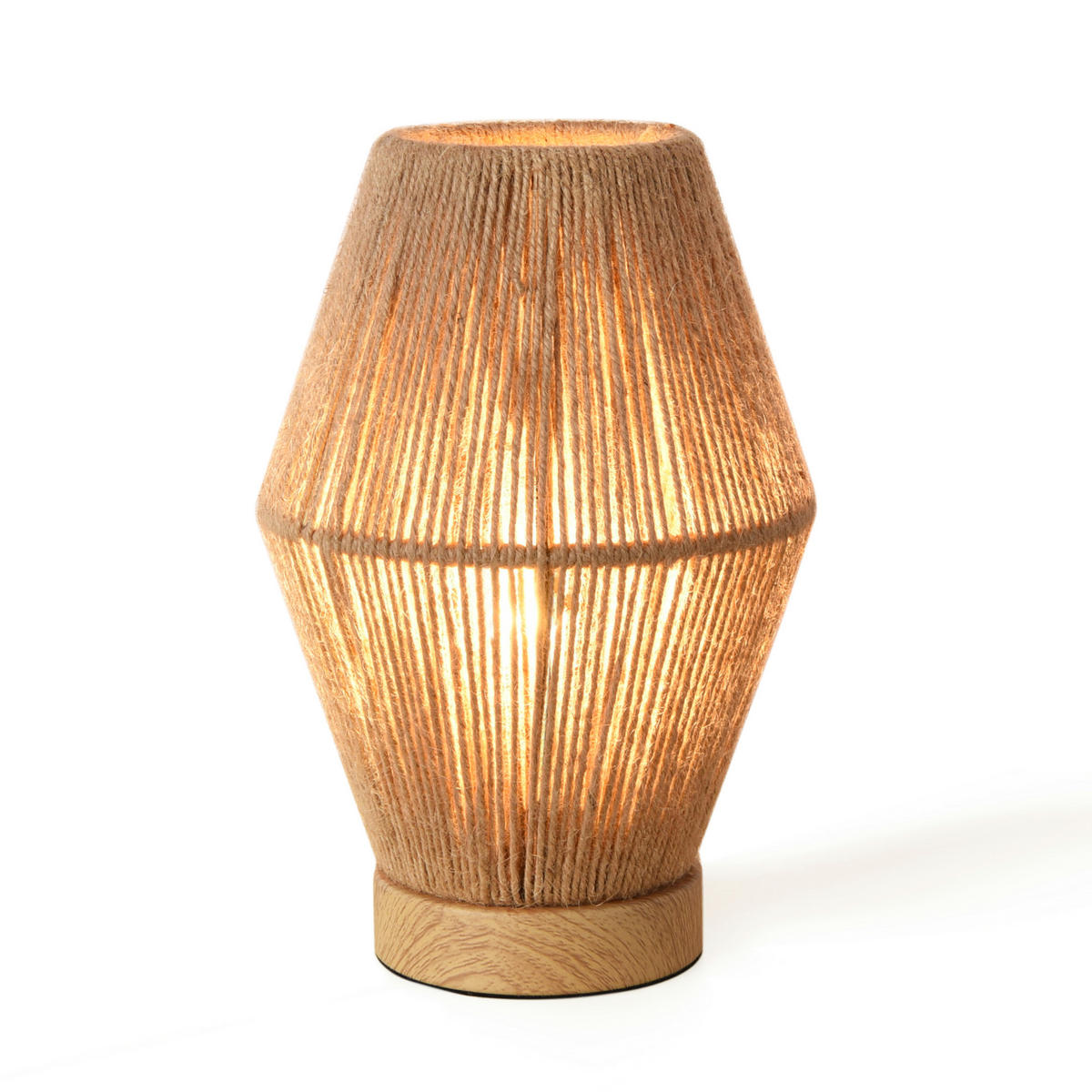 TISCHLEUCHTE Arundel - Naturfarben, Naturmaterialien/Metall (16/16/25cm) - lux.pro