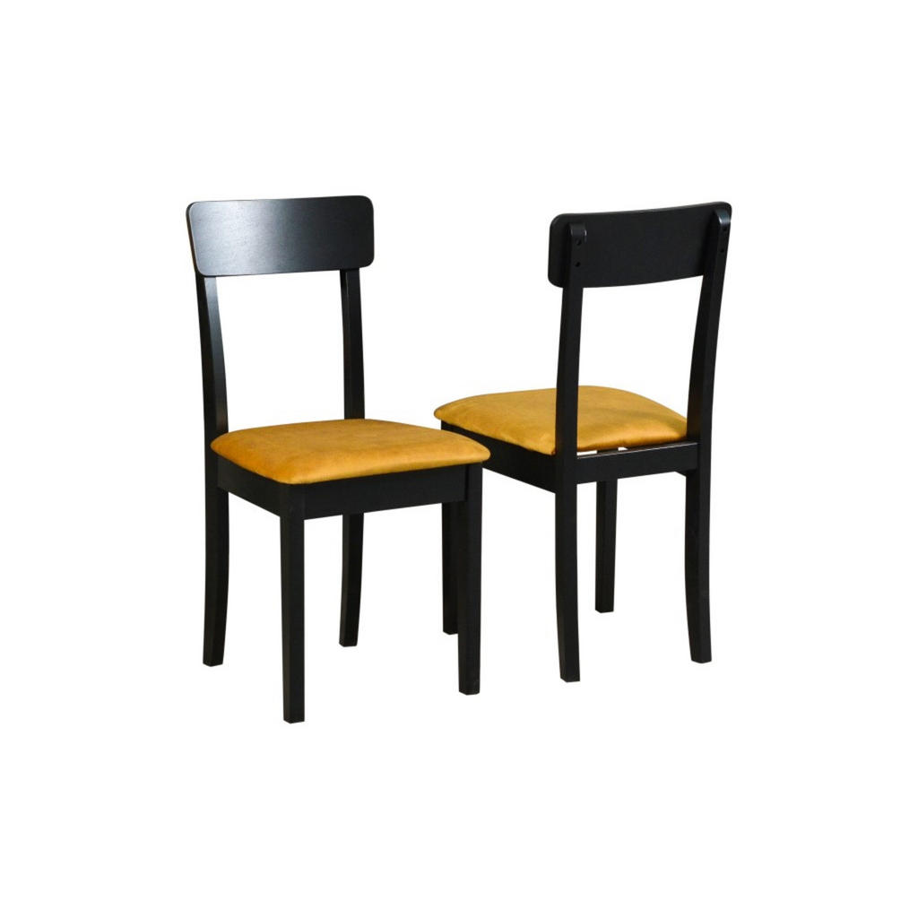 Thumbnail - Leaf Design Stuhl, Schwarz, Currygelb, Holz, Echtholz,Buche, Holz Optik, 43x86x40 cm, Esszimmer, Stühle, Esszimmerstühle...