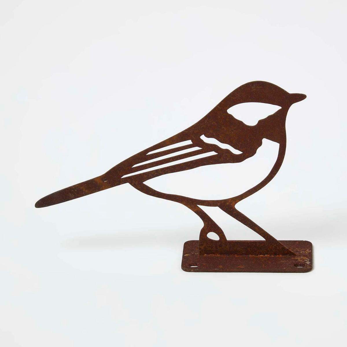 DEKOVOGEL Kohlmeise, Rost-Optik - Braun, Metall (3/10/14cm) - Homescapes