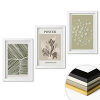 WANDBILDER 3er-Set - 20x30 cm Weißer Rahmen - Gedämpfte Pflanzenmotive - Weiß, Kunststoff (20/30cm) - ArtPrintCave